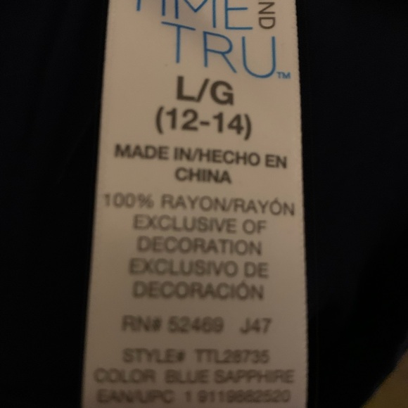 Time and Tru Dark Blue Asymmetrical Maxi Skirt - Picture 7 of 7